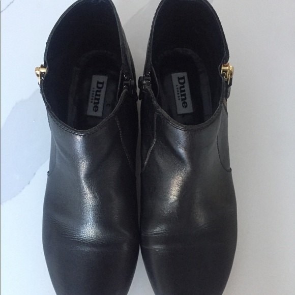 Black leather Dune booties - Picture 4 of 4